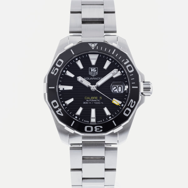  Tag Heuer Aquaracer Calibre 5 Automatic Watch 43mm  WAY201A.BA0927 : Clothing, Shoes & Jewelry