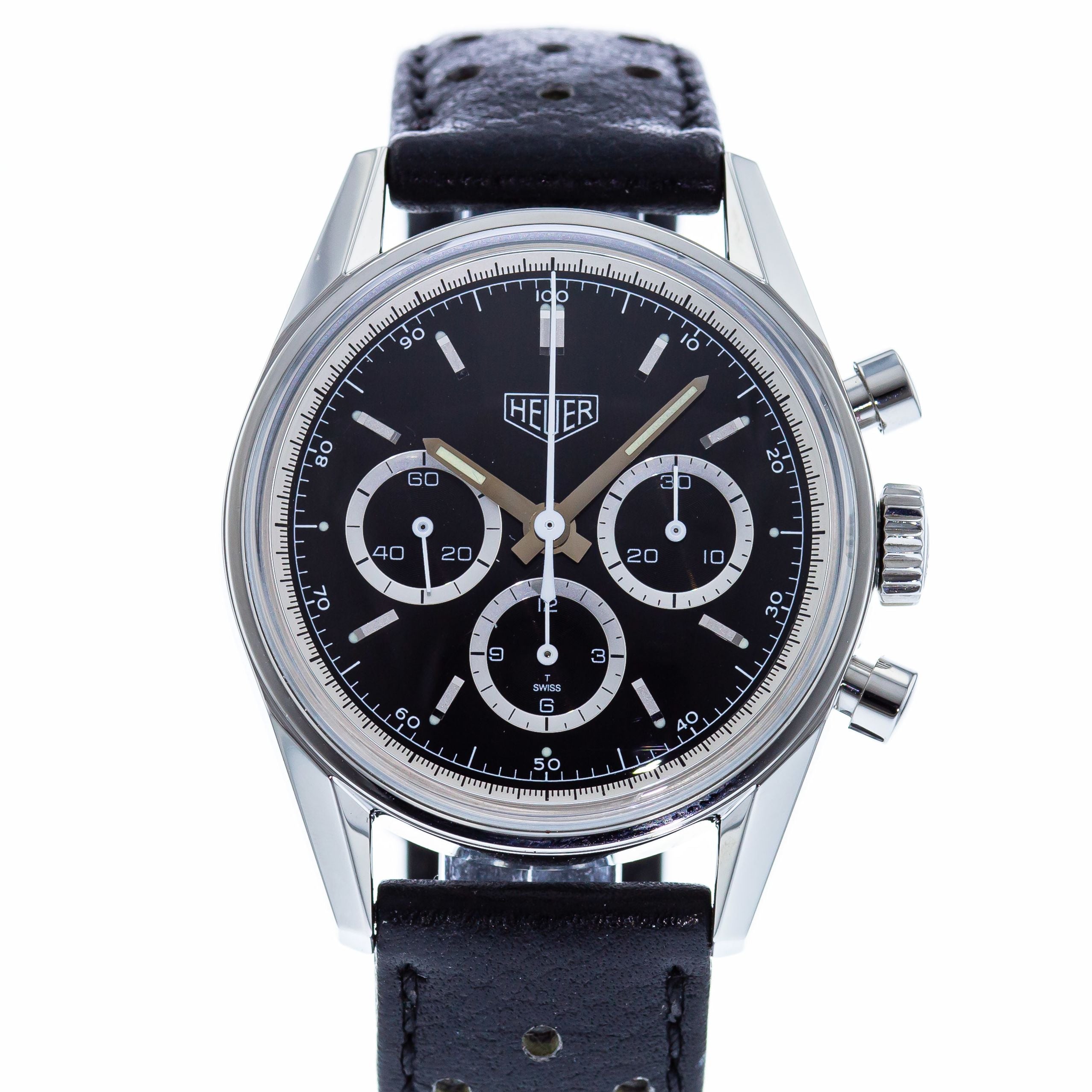 Authentic Used TAG Heuer Carrera Re-Edition 1964 Lemania CS3113 Watch  (10-10-TAG-S04FNX)