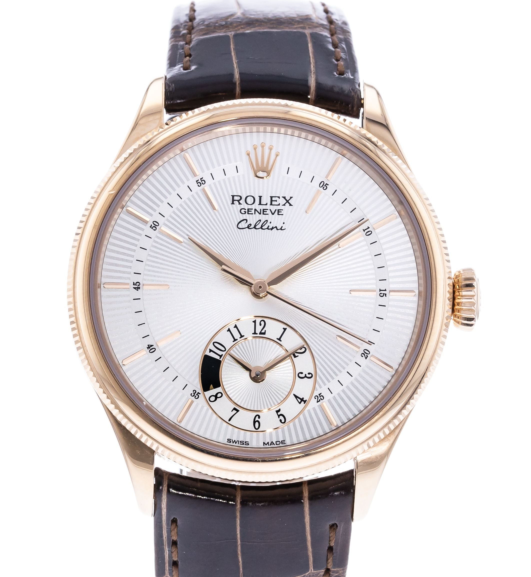 Authentic Used Rolex Cellini Dual Time 50525 Watch (10-10-ROL-14RM80)