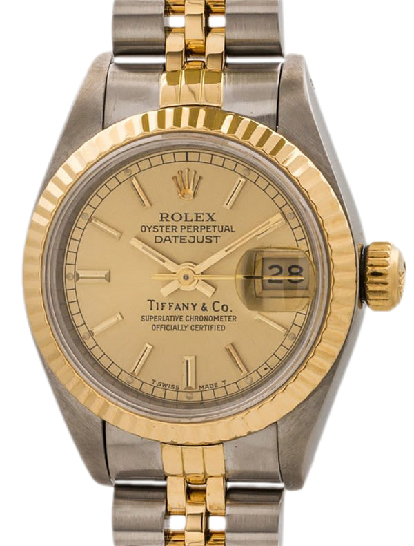Authentic Used Rolex Ladies' Datejust Tiffany & Co Dial 69173 
