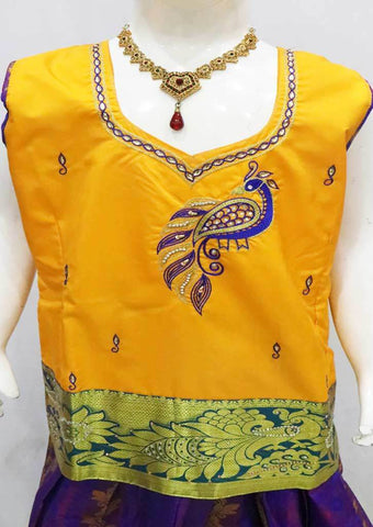 pattu pavadai blouse designs for babies