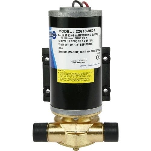 Jabsco Ballast King Pump w/Plug-and-Wake Connector (133lbs/min)