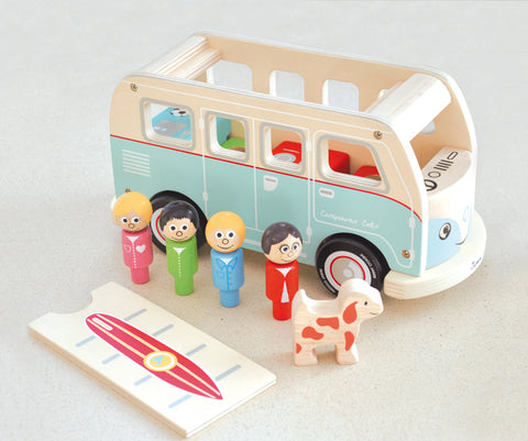 Indigo Jamm Camper Van children's wooden toy kombi at Torquay Toys