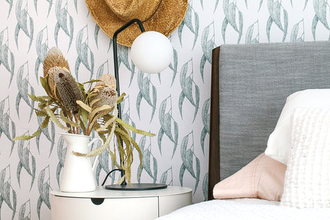 Wallpaper design, interior design, styling and photography by Charlotte Brandis. Wallpaper by Luxe Walls