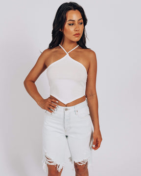 One Way Or Another Halter Top-White