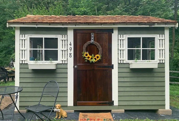 small cedar shed