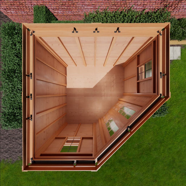 Outdoor Living Today - 9x9 Penthouse Cedar Garden Shed - Interior