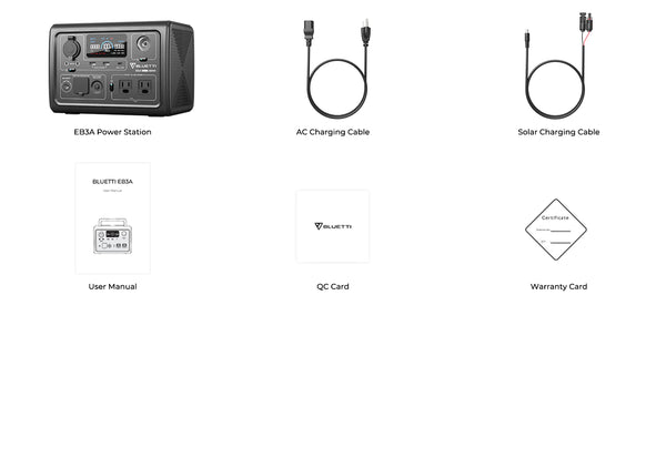 Bluetti EB3A 600W/268Wh Portable Power Station