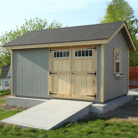shed on concrete