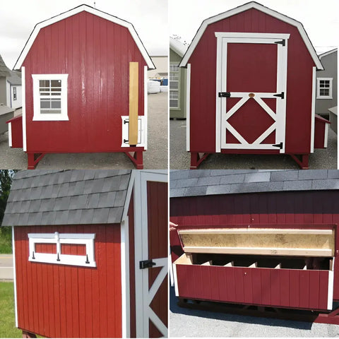 little cottage company gambrel barn chicken coop collage parts