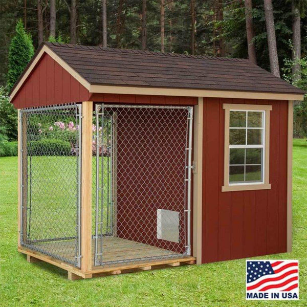 ez-fit sheds 6'x10' indoor outdoor dog kennel for large