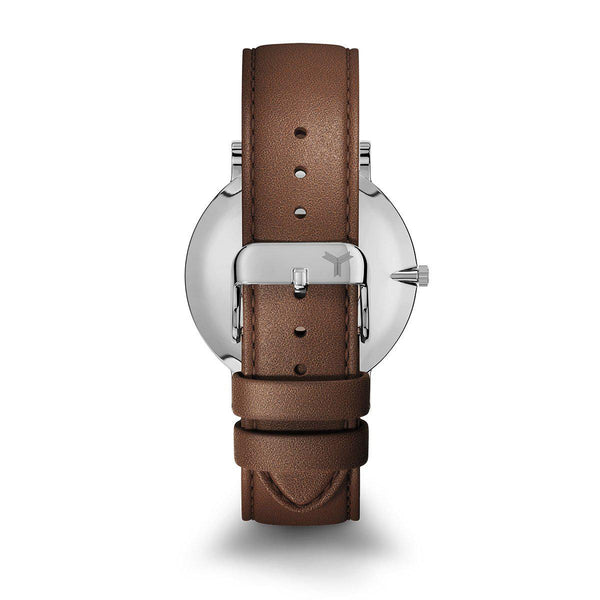 Wolfpoint Women's Watches | Maple | Horween Brown Leather | Silver