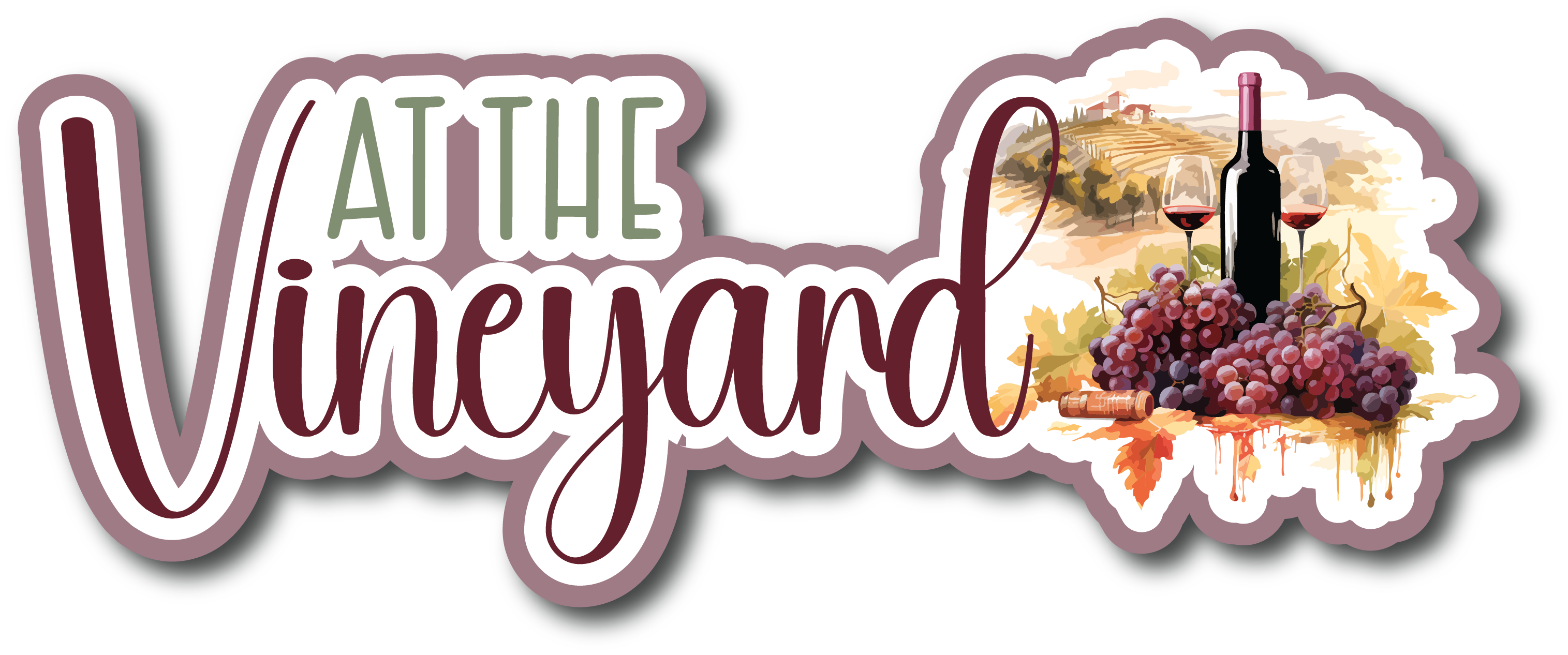 At the Vineyard - Scrapbook Page Title Sticker