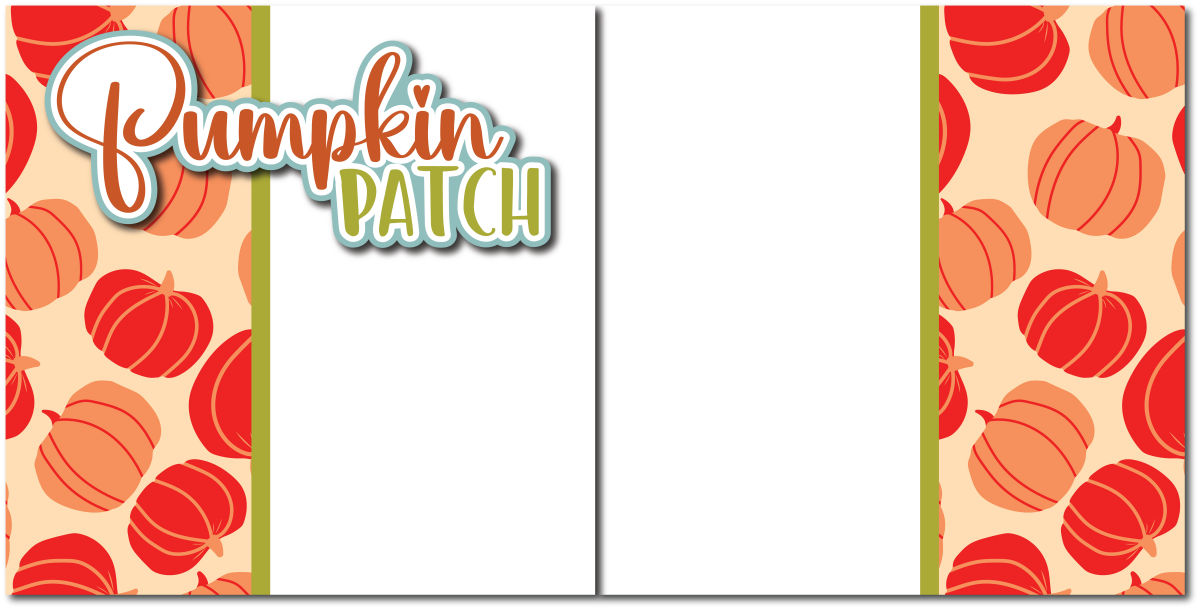Pumpkin Patch - Printed Premade Scrapbook (2) Page 12x12 Layout