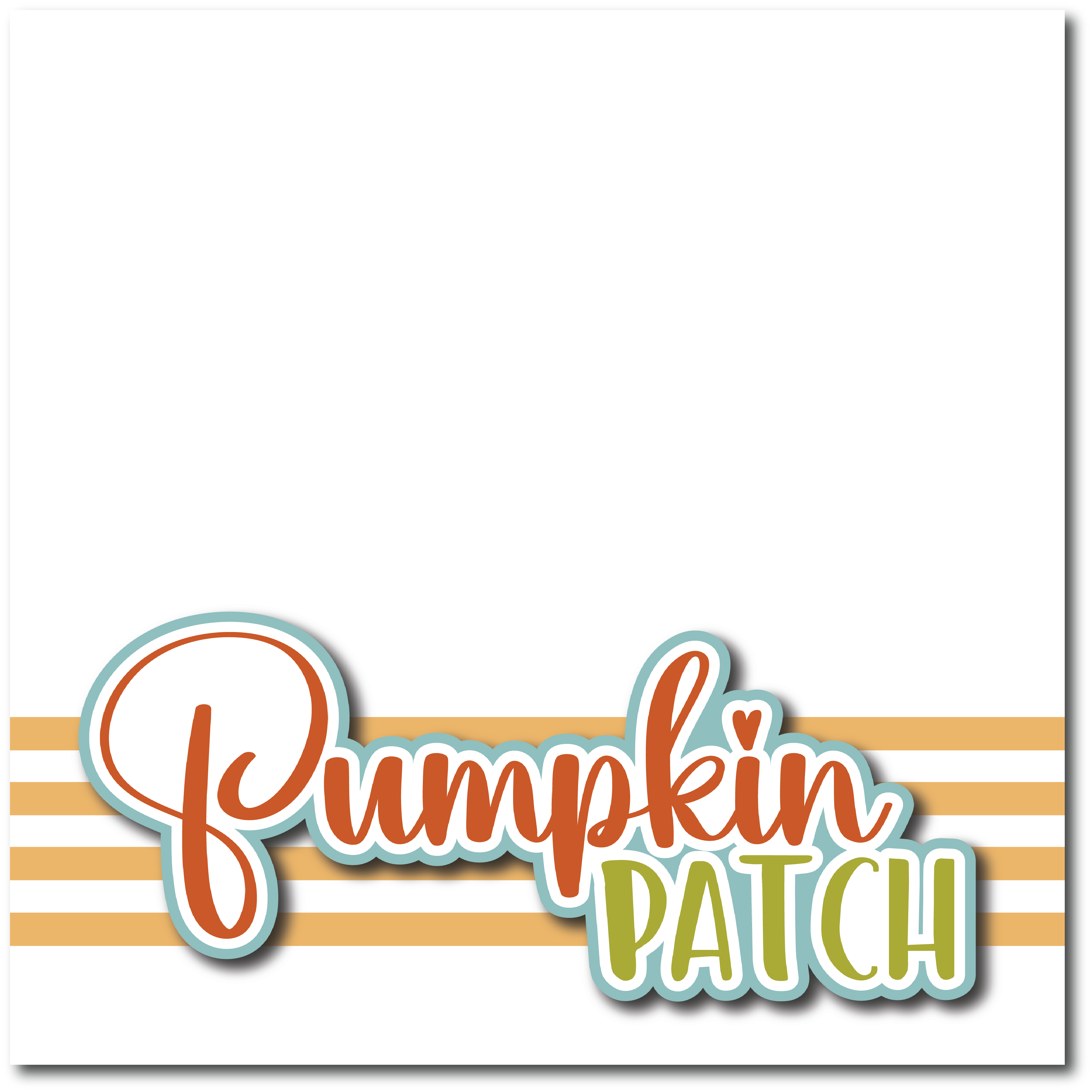 Pumpkin Patch - Printed Premade Scrapbook Page 12x12 Layout