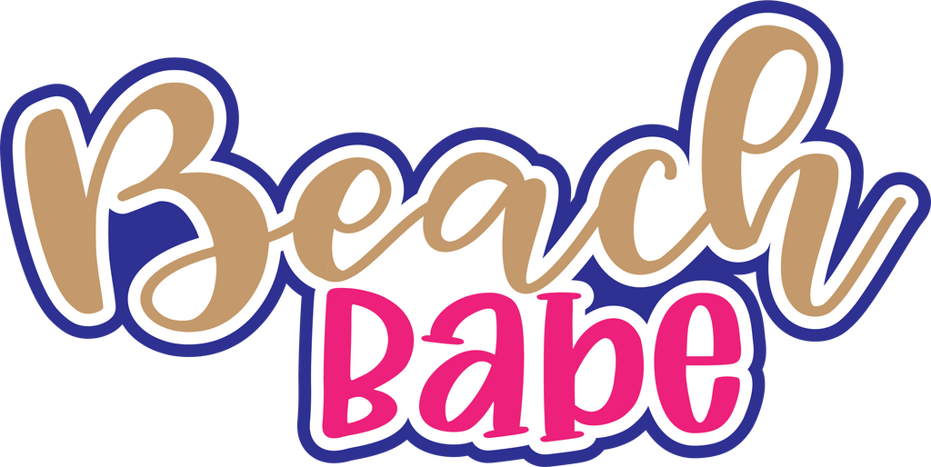 Beach Babe - Scrapbook Page Title Sticker – Autumn's Crafty Corner