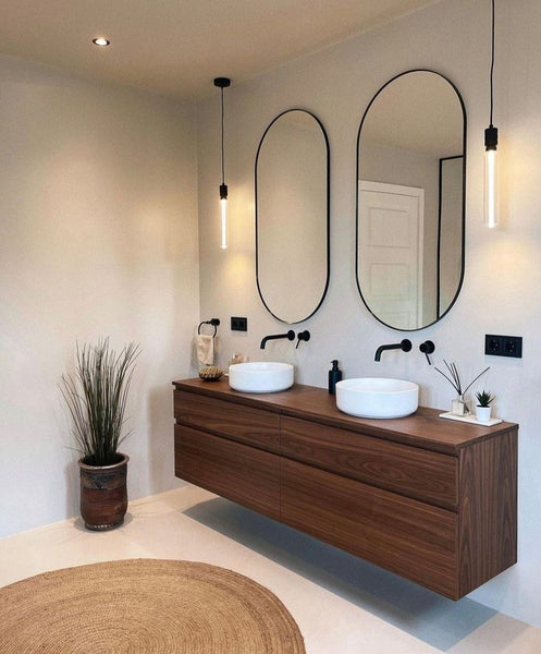 Bathroom oval mirror