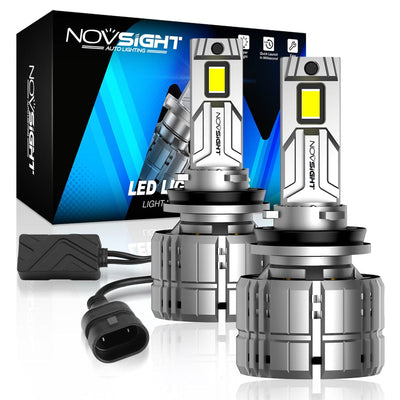 N60 Ultra Series, H11 H9 H8 LED Bulbs Super Bright 200W 40000LM 6500K  White, 2 Bulbs, Novsight