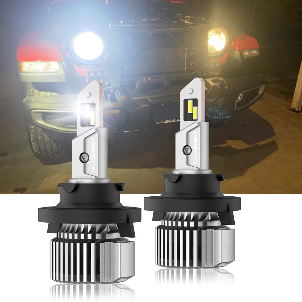 2007-2020 Jeep Wrangler LED Bulbs H13 Hi/Lo Dual Beam Conversion Kits –  Novsight