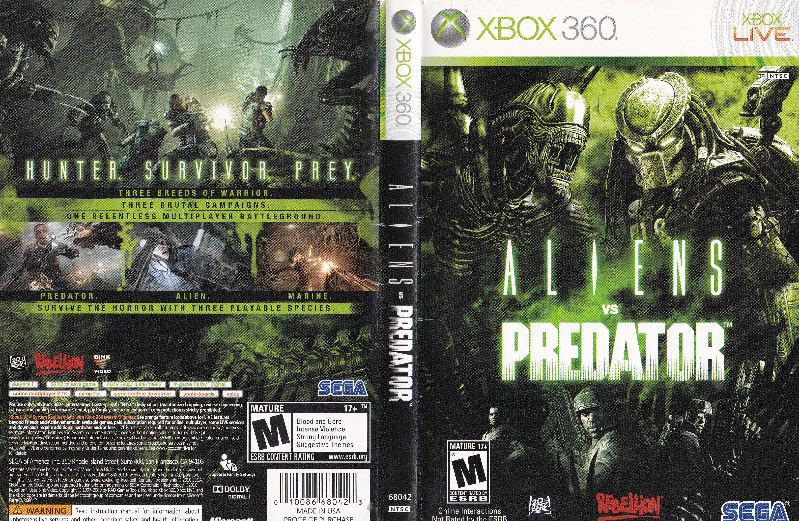 predator xbox 360