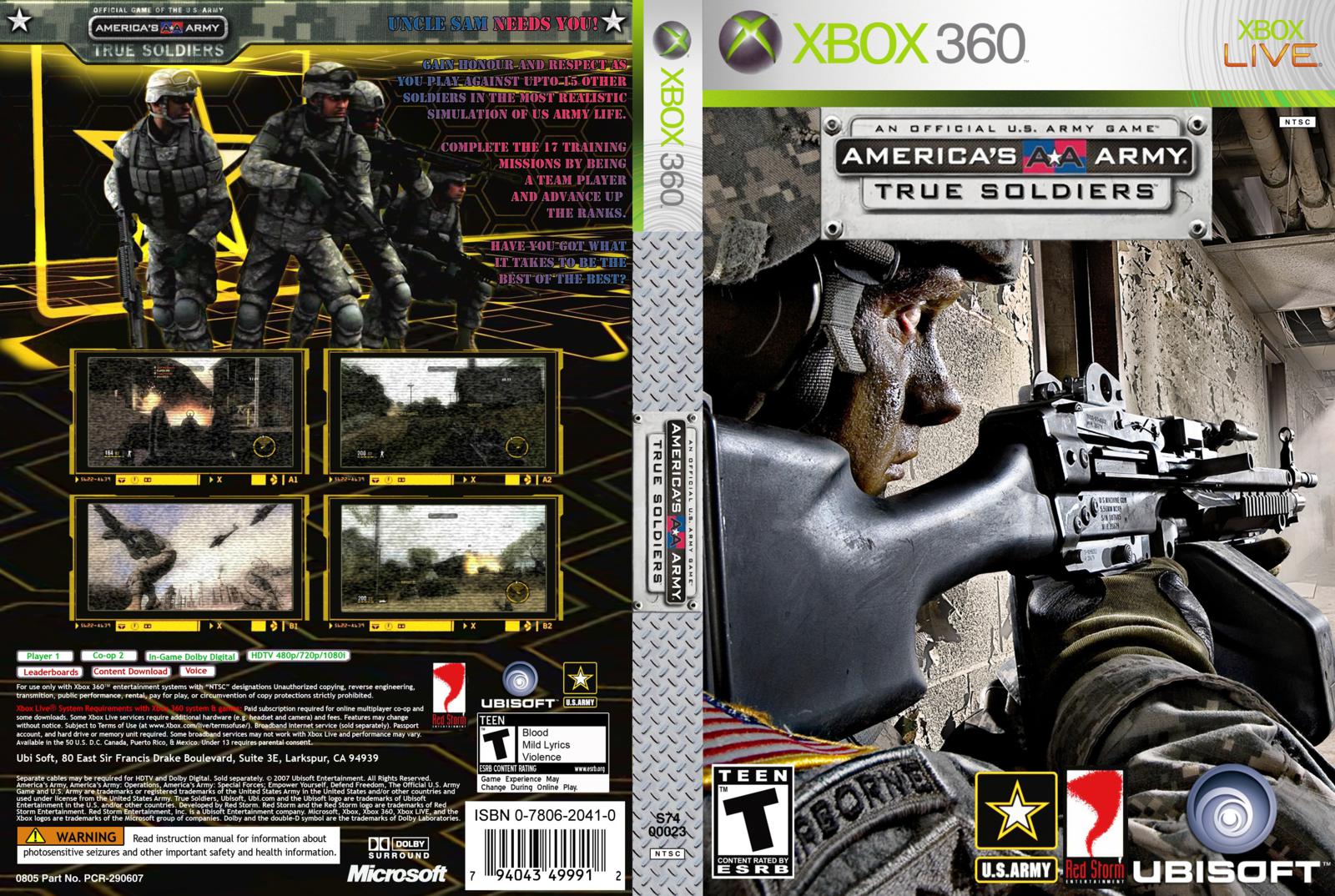 america's army true soldiers xbox 360