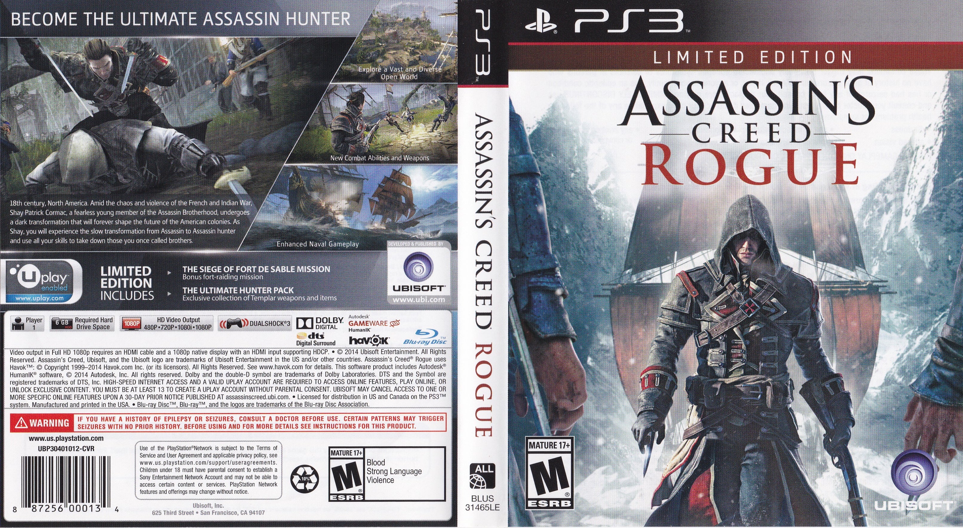 Natura sekundær at donere Assassin's Creed Rogue PS3 | Clarkade