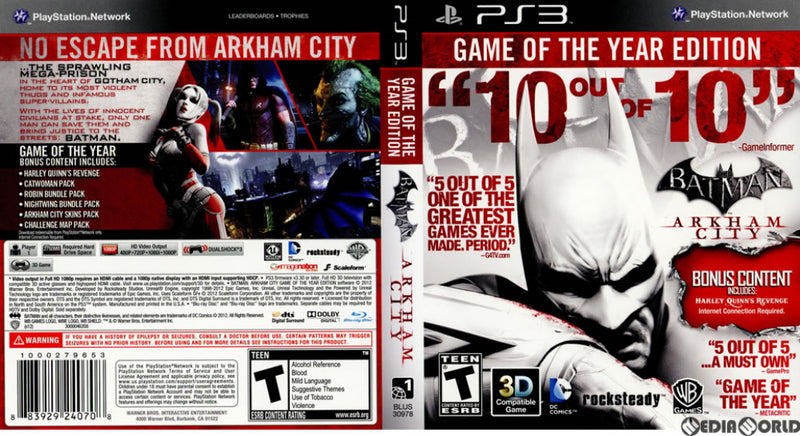 Batman Arkham City Game of the Year Edition PS3 | Clarkade