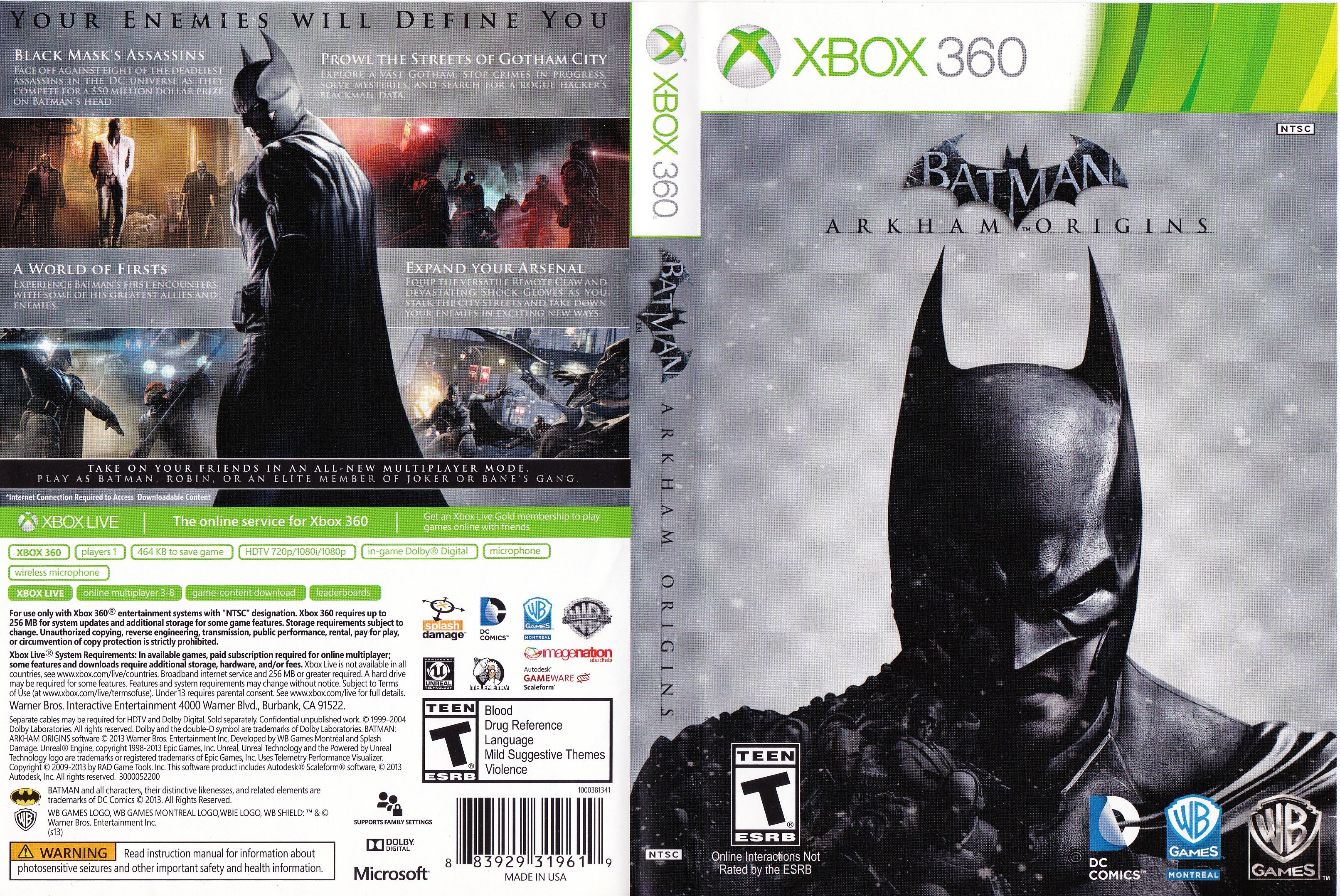 Batman Arkham Origins Xbox 360 | Clarkade