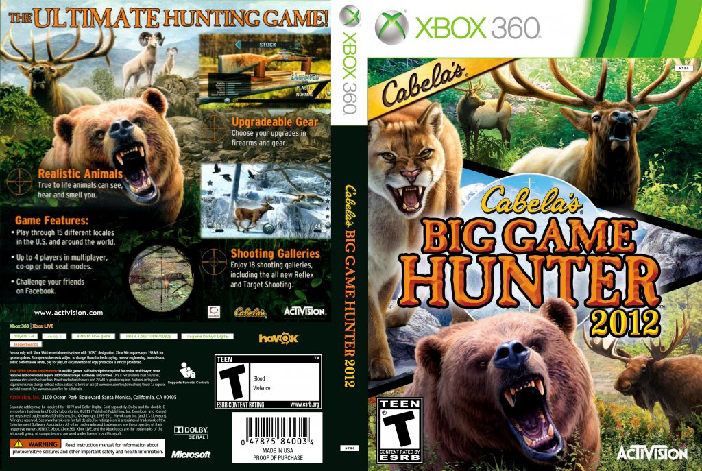 cabela's big game hunter xbox one