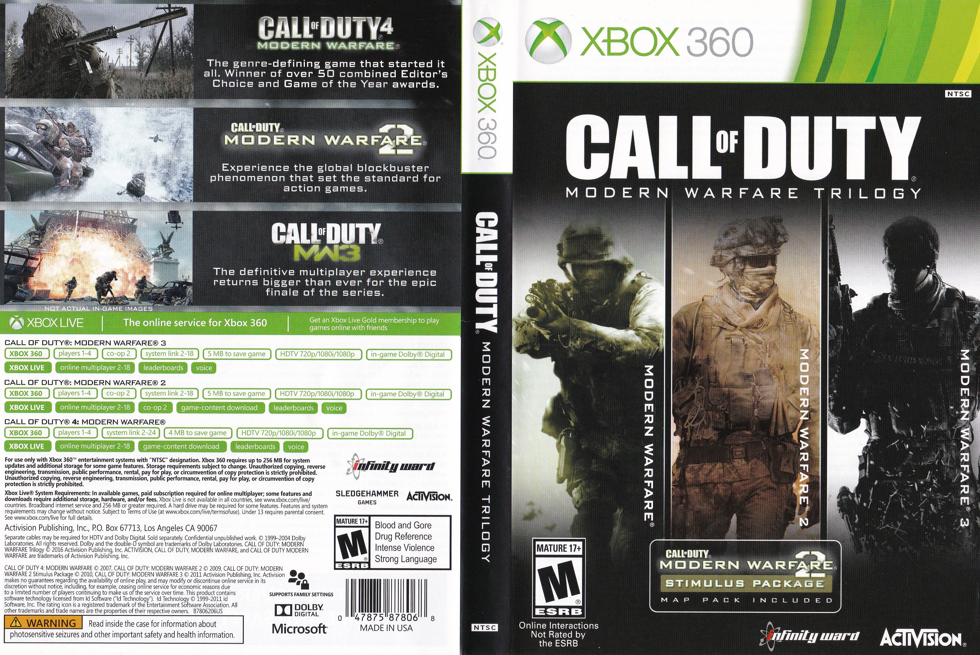 call of duty modern warfare trilogy xbox one
