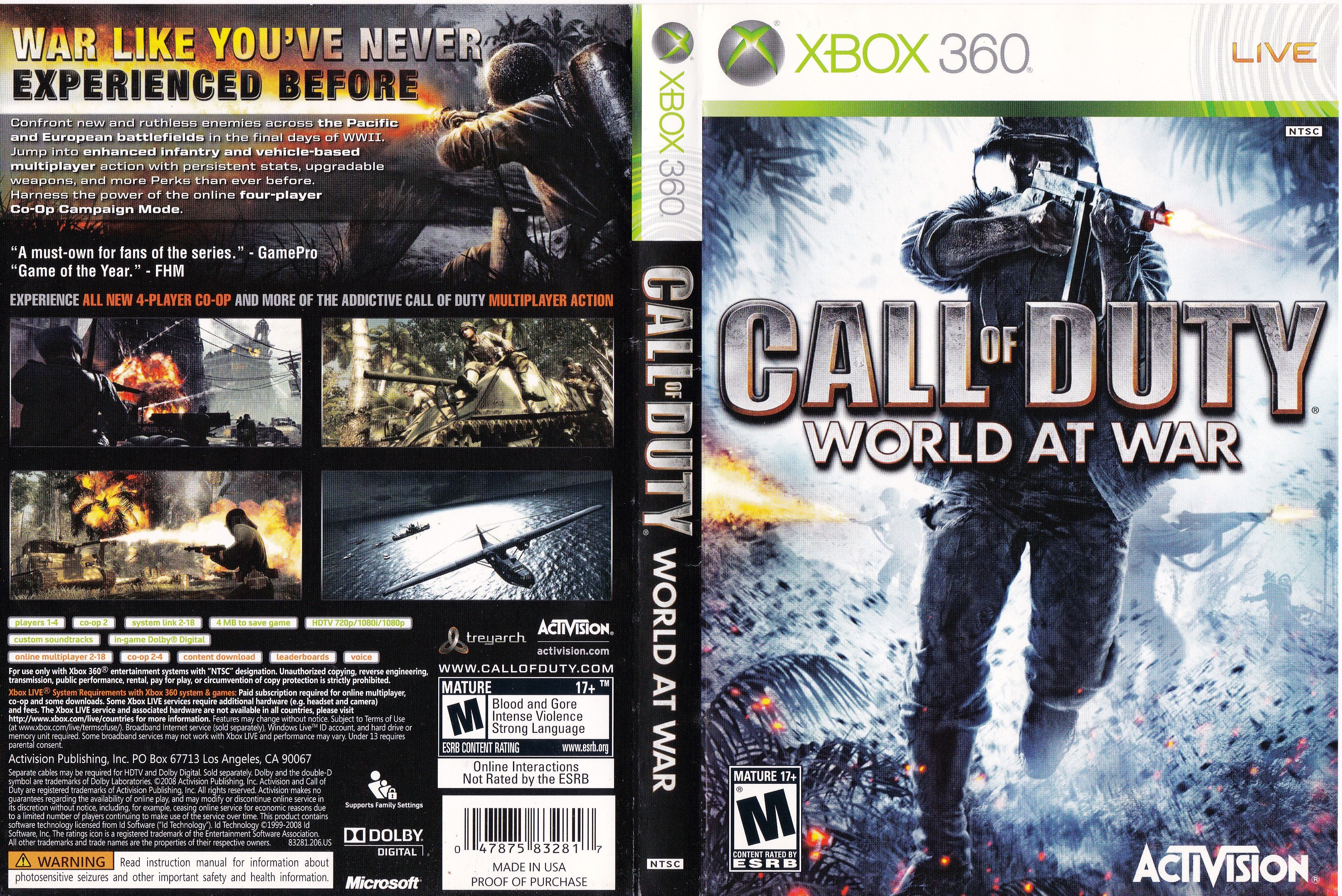 年中無休】 Call of Duty: World at War Xbox 360