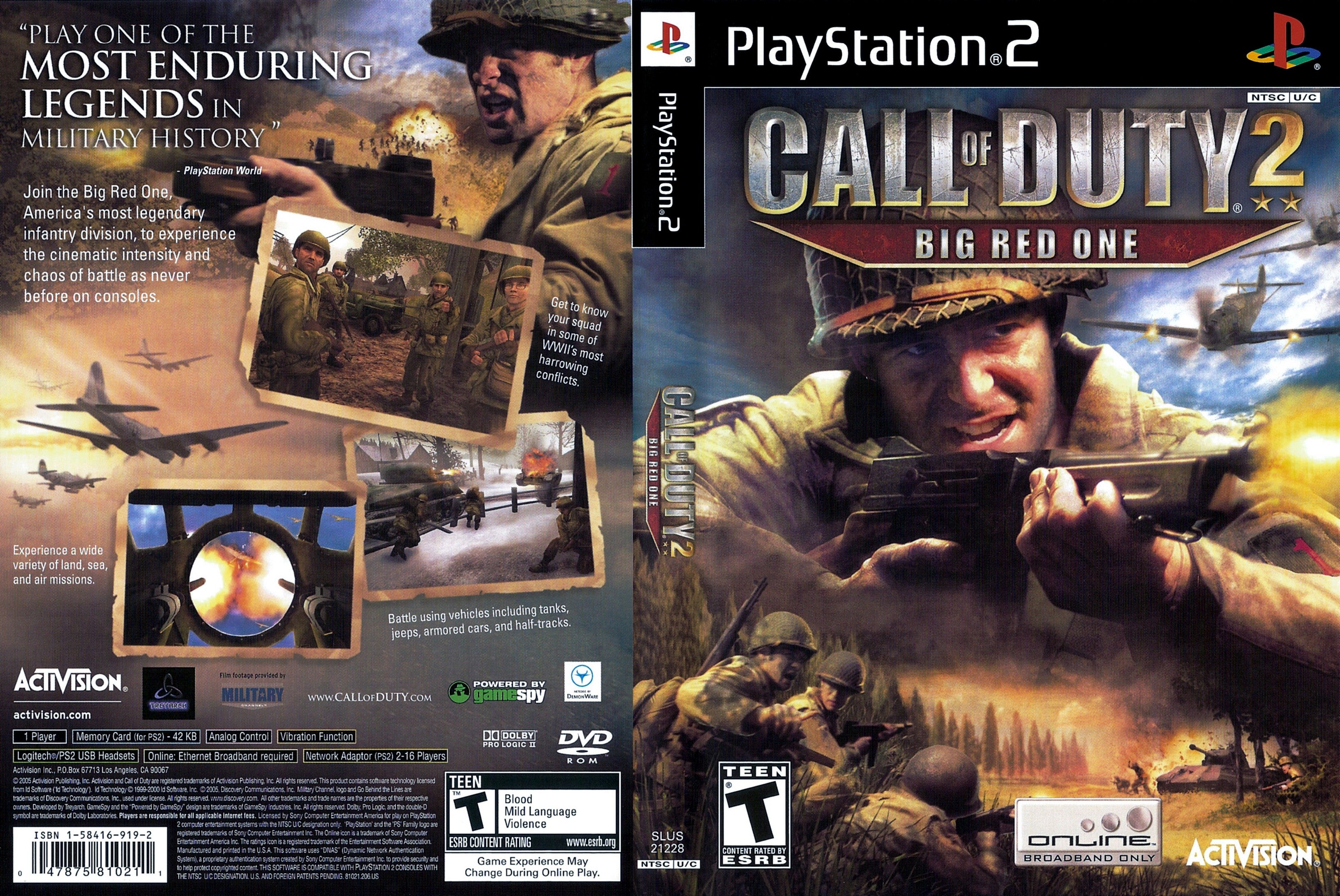 locker Mindre boliger Call Of Duty 2 Big Red One N BL PS2 | Clarkade