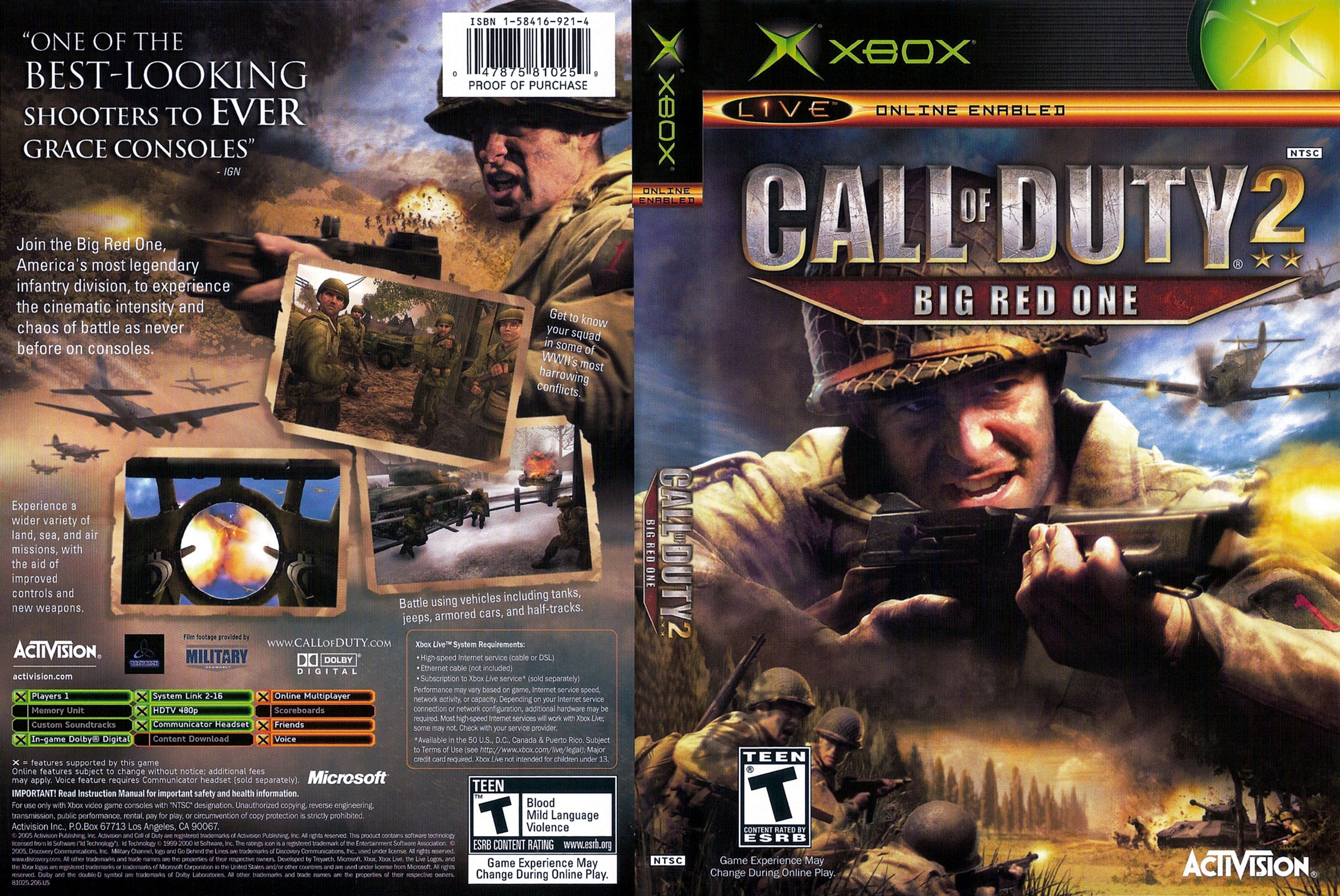 indgang fup legetøj Call Of Duty 2 Big Red One N Xbox | Clarkade