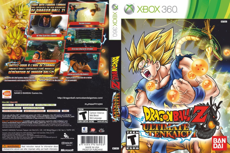 Dragon Ball Z Ultimate Tenkaichi Xbox 360 Clarkade