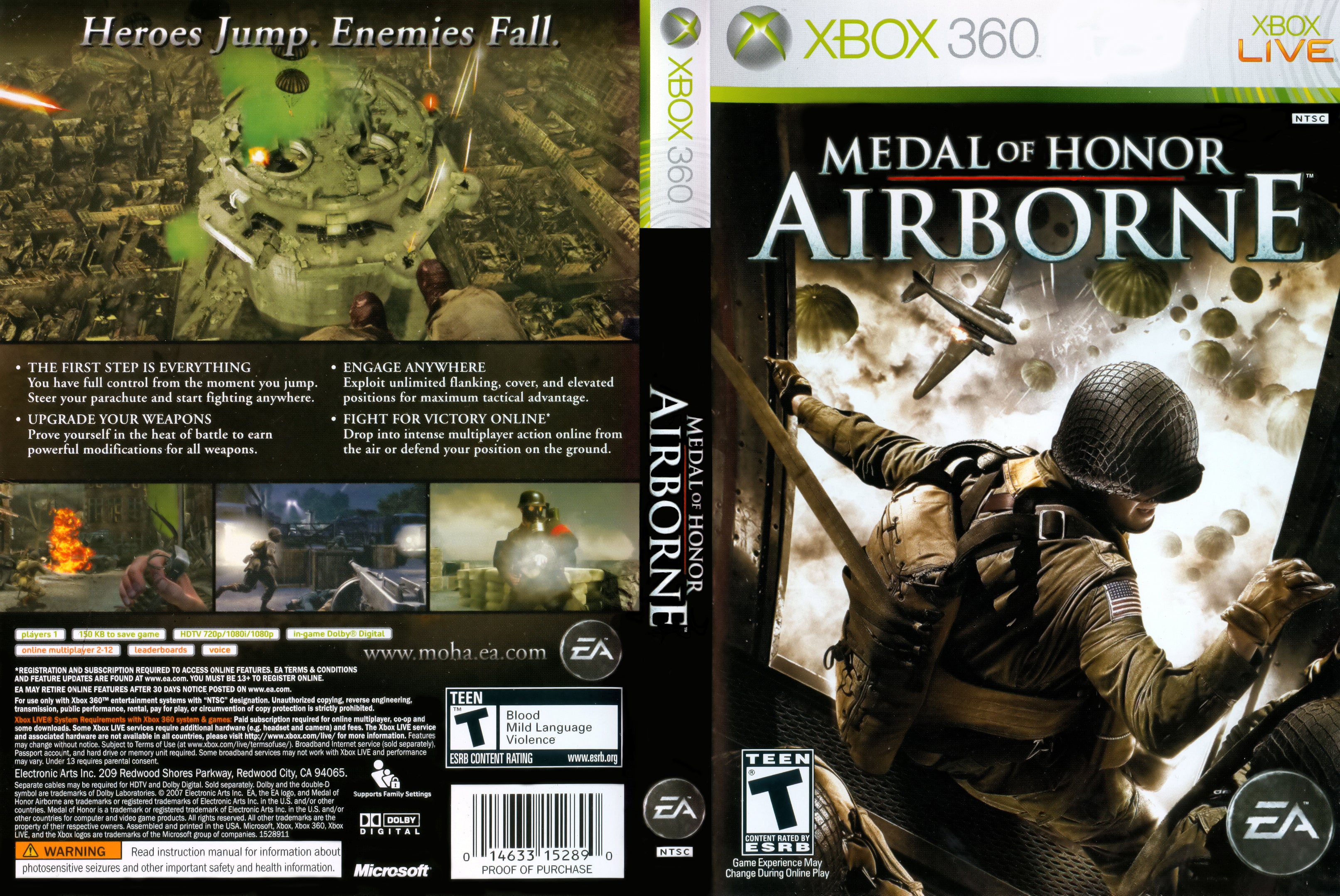 Medal of honor 360. Medal of Honor Airborne (ps3). Medal of Honor Airborne Xbox 360. Medal of Honor Airborne обложка. Игра for Honor на Xbox 360.
