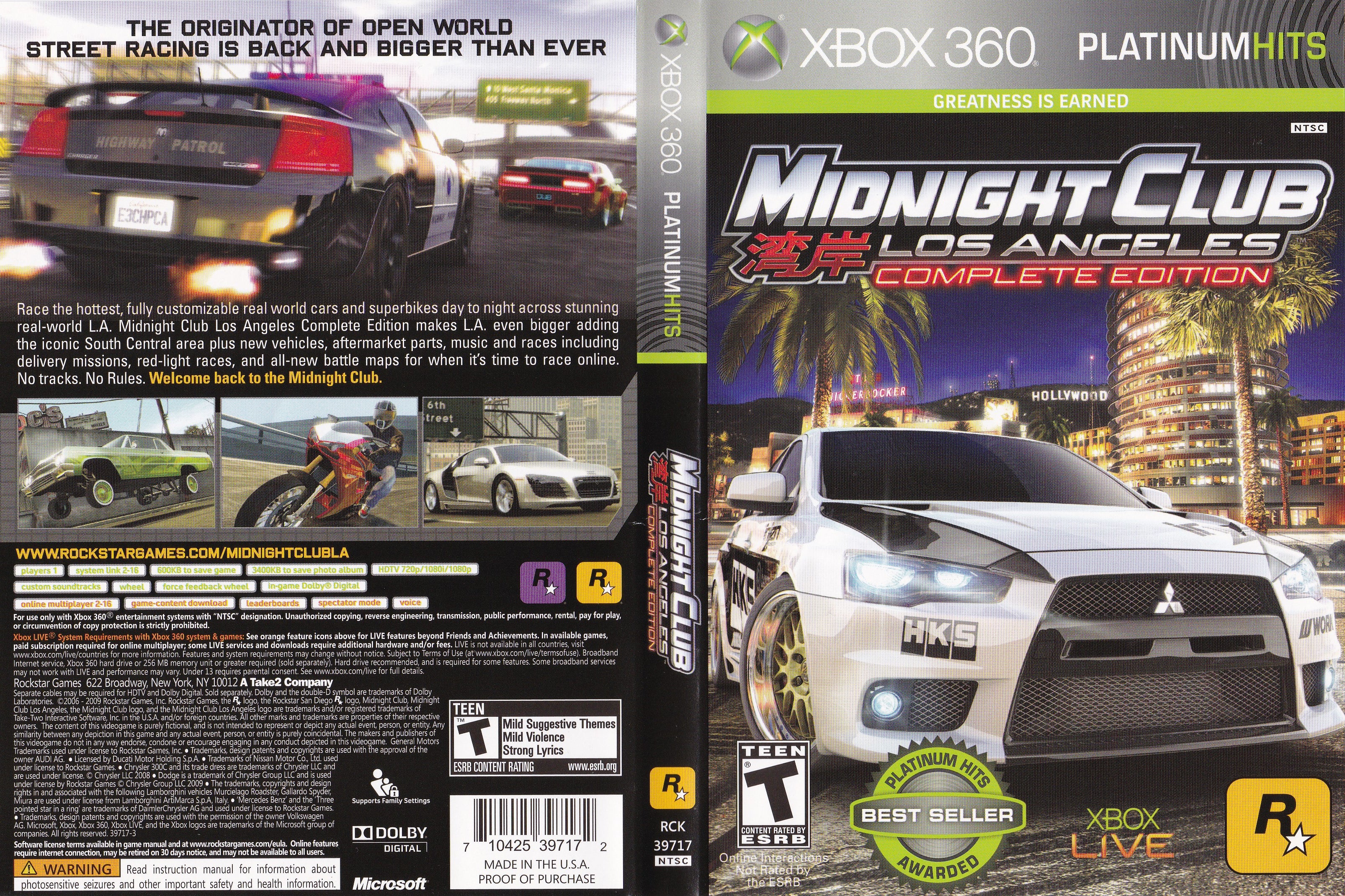 Midnight Club Los Angeles Complete Edition Xbox 360 | Clarkade