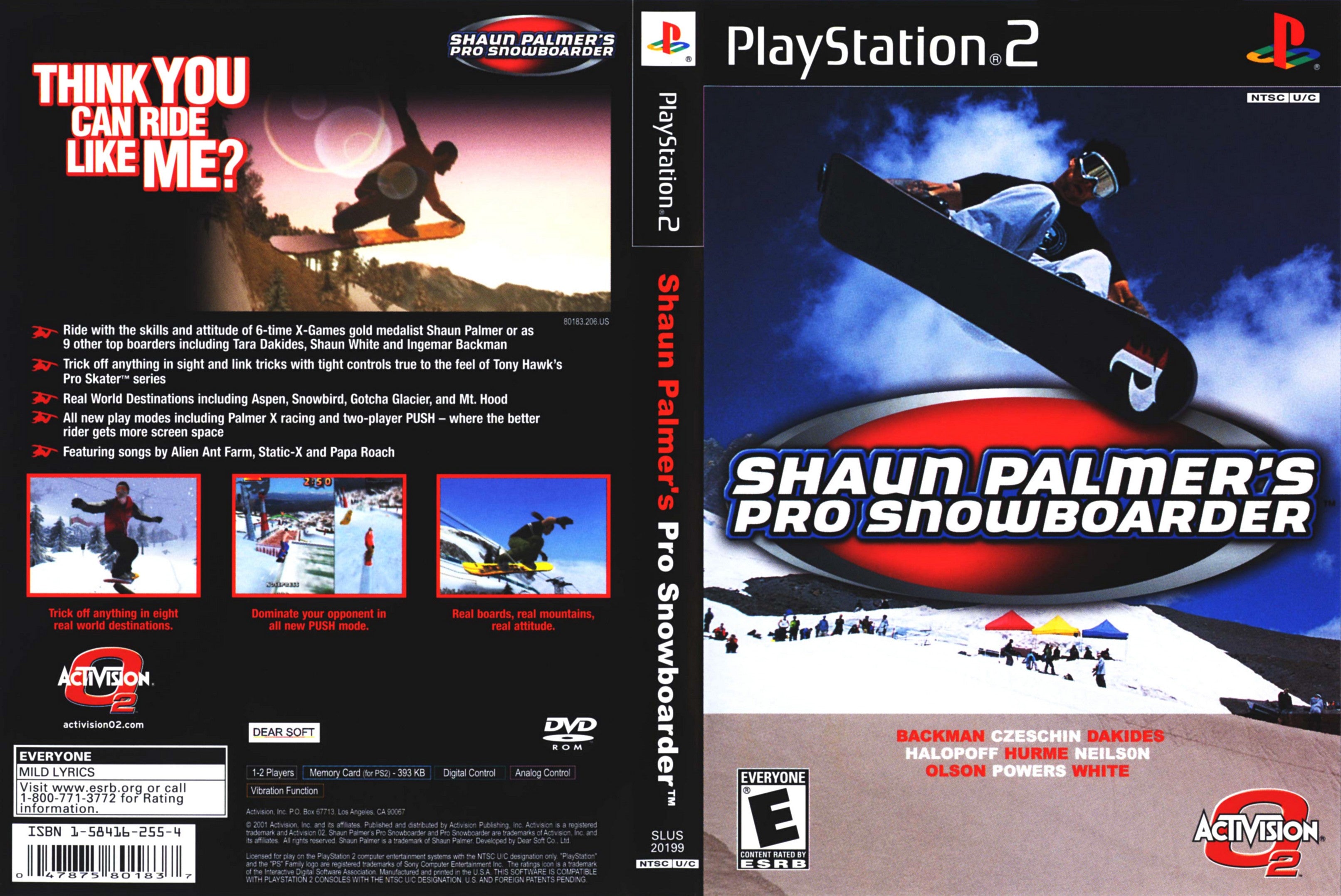 synoniemenlijst loterij Realistisch Shaun Palmer's Pro Snowboarder C PS2 | Clarkade