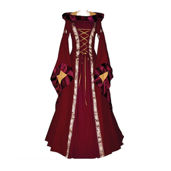 Medieval Dress New Women Vintage Style Gothic Dress Costume Pirate Ball ...