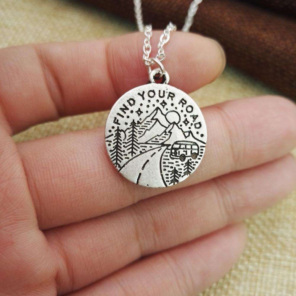 Find Your Road Necklace