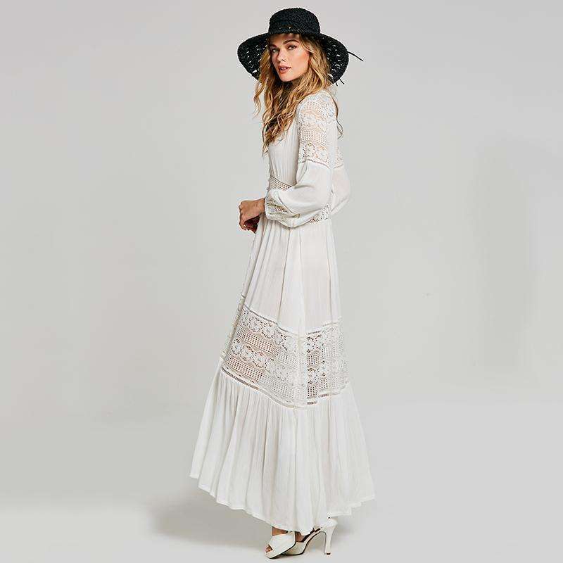 Victorian Sheer Long Dress free people boho chic | Everything Bohemian ...