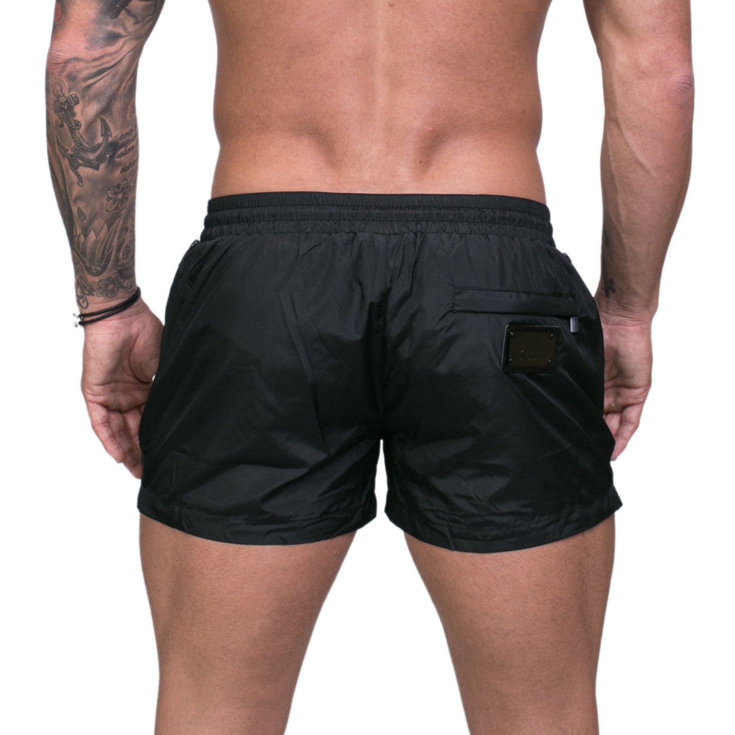 Download Signature Black Swim Shorts with Matte Black Detailing ...