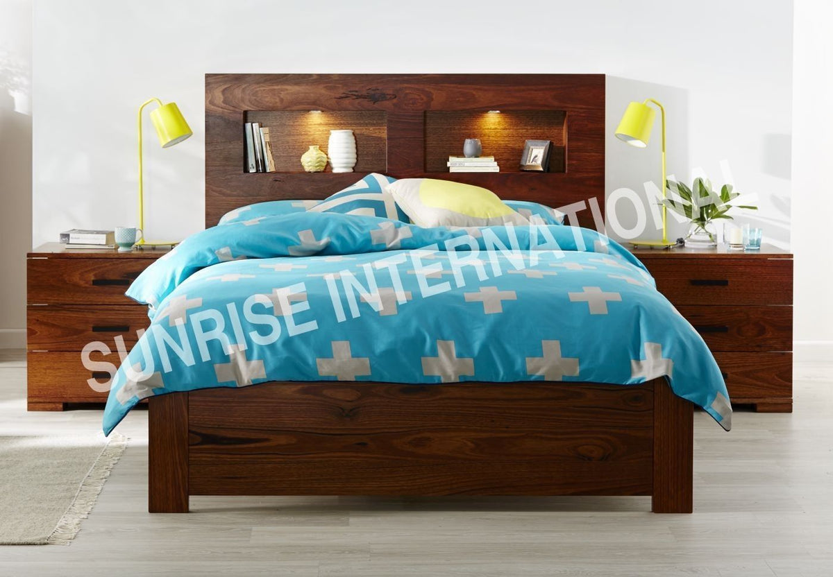 wooden bed designs, Solid wood bed, sheesham wood storage bed ...