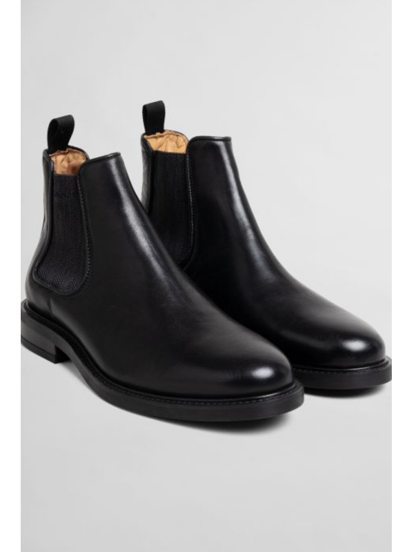 GANT Black Leather Chelsea Boot – Wolf & West Menswear