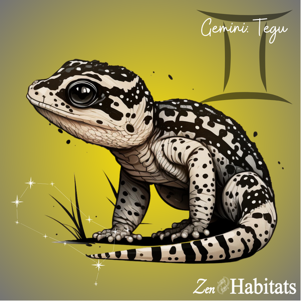 Gemeni tegu reptile lizard zodiac sign by Zen Habitats