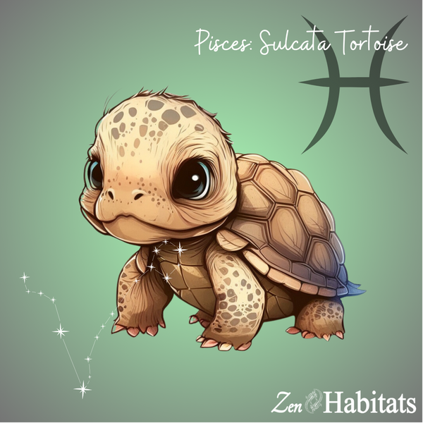 Pisces sulcata turtle turtle zodiac sign by Zen Habitats