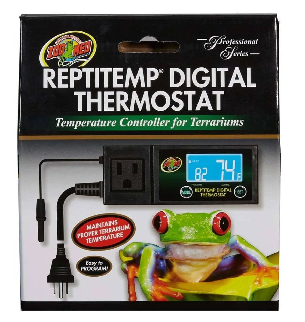 Zilla Reptile Battery Operated Digital Thermometer for Terrariums