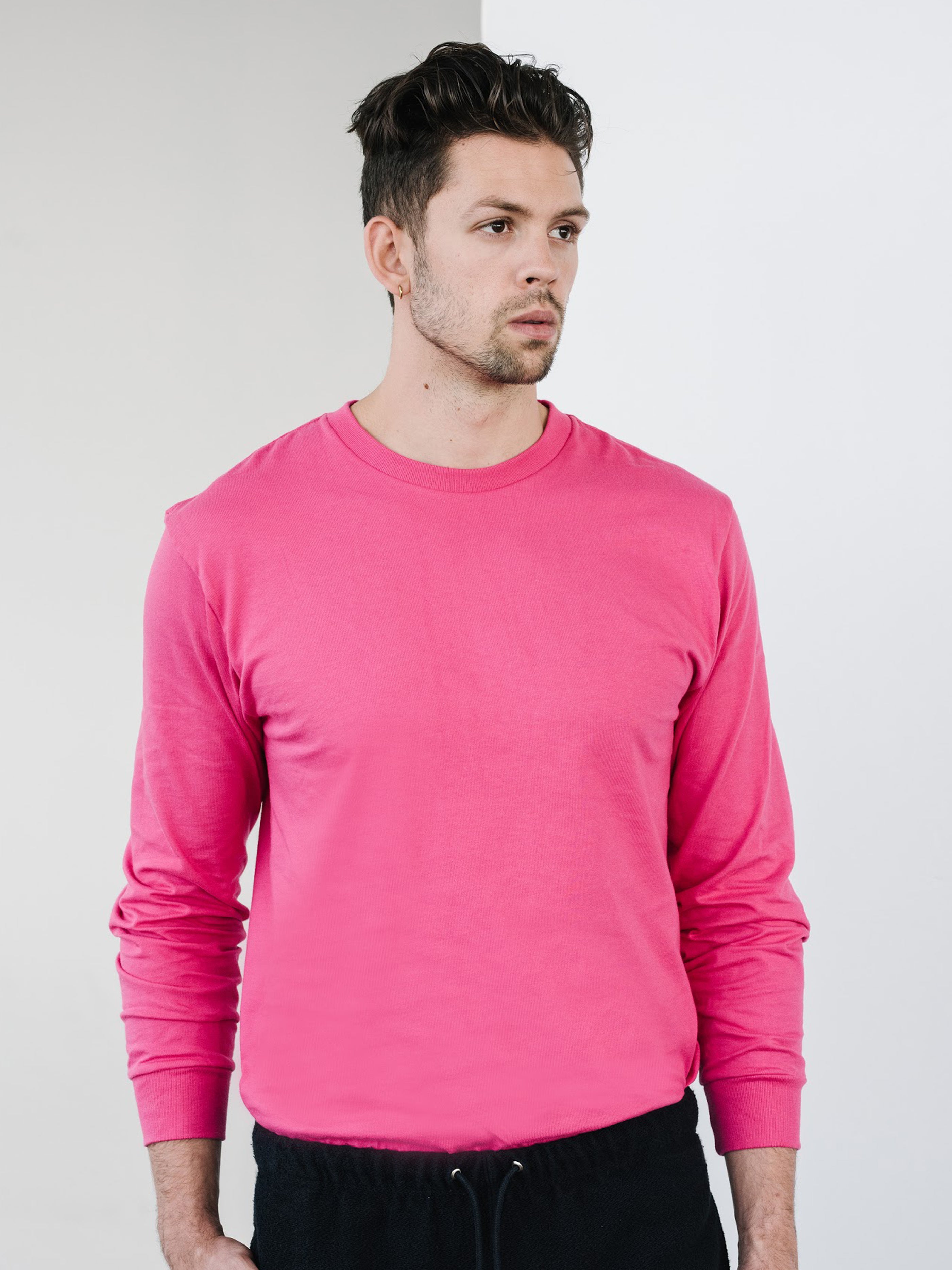 Jersey L/S Tee - Hot Pink