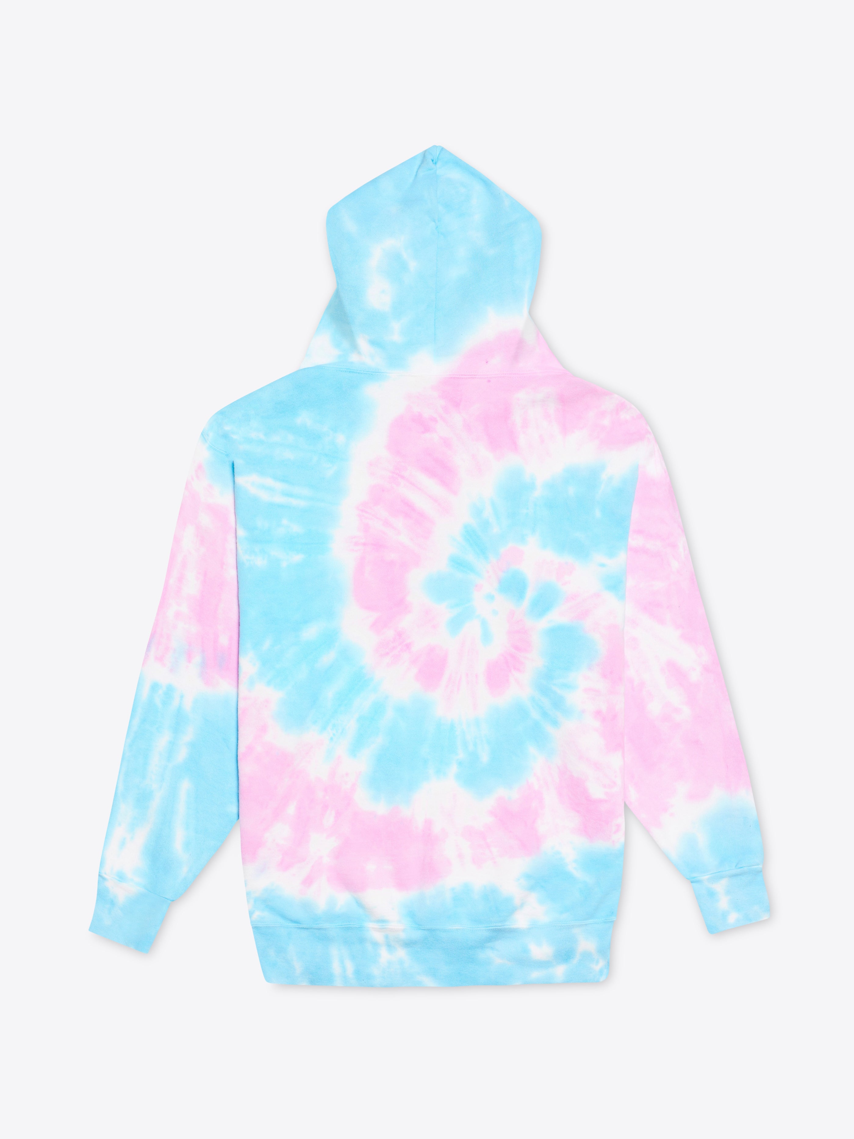 Tie Dye Work Fit Hoodie - Cotton Candy