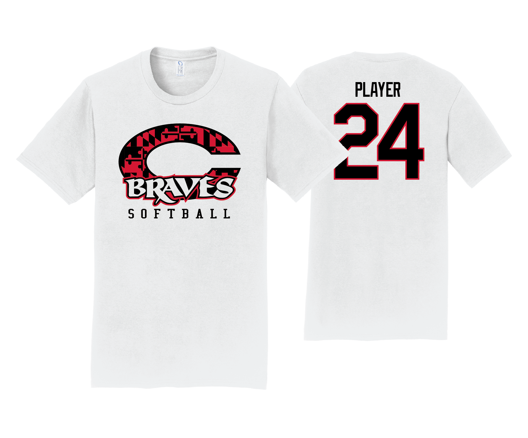 Chopticon Braves Softball - Unisex Short Sleeve Cotton Shirt– eShore Sports