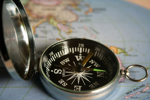 map and compass for navigation